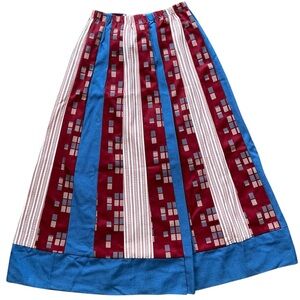 Vintage Chessa Davis Skirt Womens Patchwork Boho Hippie Peasant Cottagecore 70s